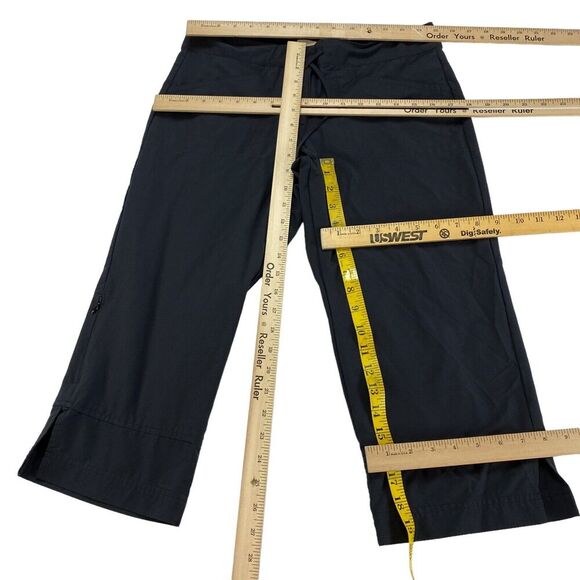 ExOfficio Pants Women's Size 6 Black Nylon Mid Rise Elastic Waist Drawstring - Picture 3 of 13